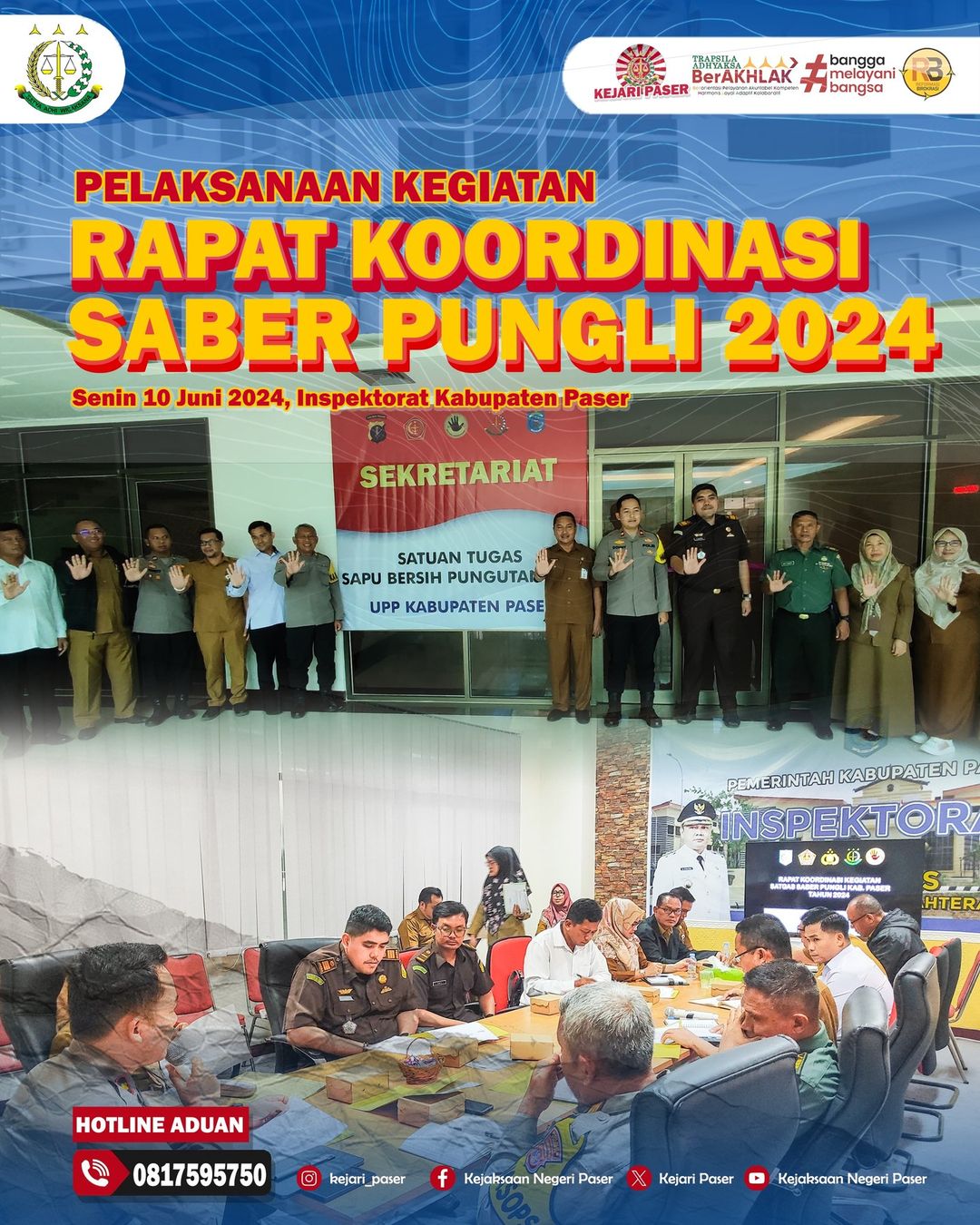 Pelaksaan Kegiatan Rapat Koordinasi kegiatan Saber Pungli 2024