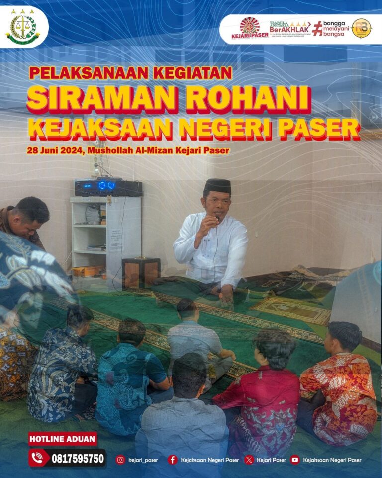 Pelaksaan Kegiatan Siraman Rohani di musholla al-mizan Kejaksaan Negeri Paser