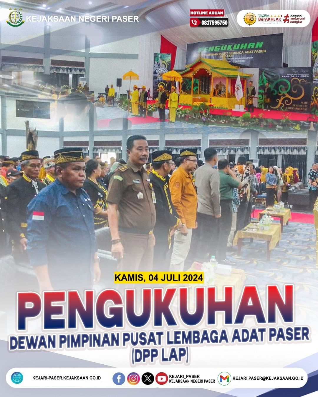 PENGUKUHAN dewan pimpinan pusat lembaga adat Paser (DPP LAP)
