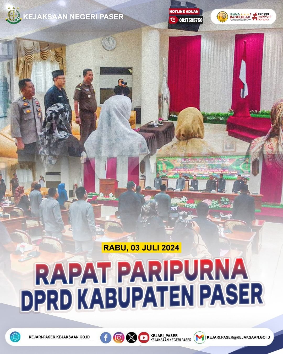 RAPAT PARIPURNA PERSETUJAN BERSAMA RANCANGAN PERATURAN DAERAH TENTANG TENTANG RENCANA DAERAH (RPJPD) KABUPATEN PASER TAHUN 2025-2045