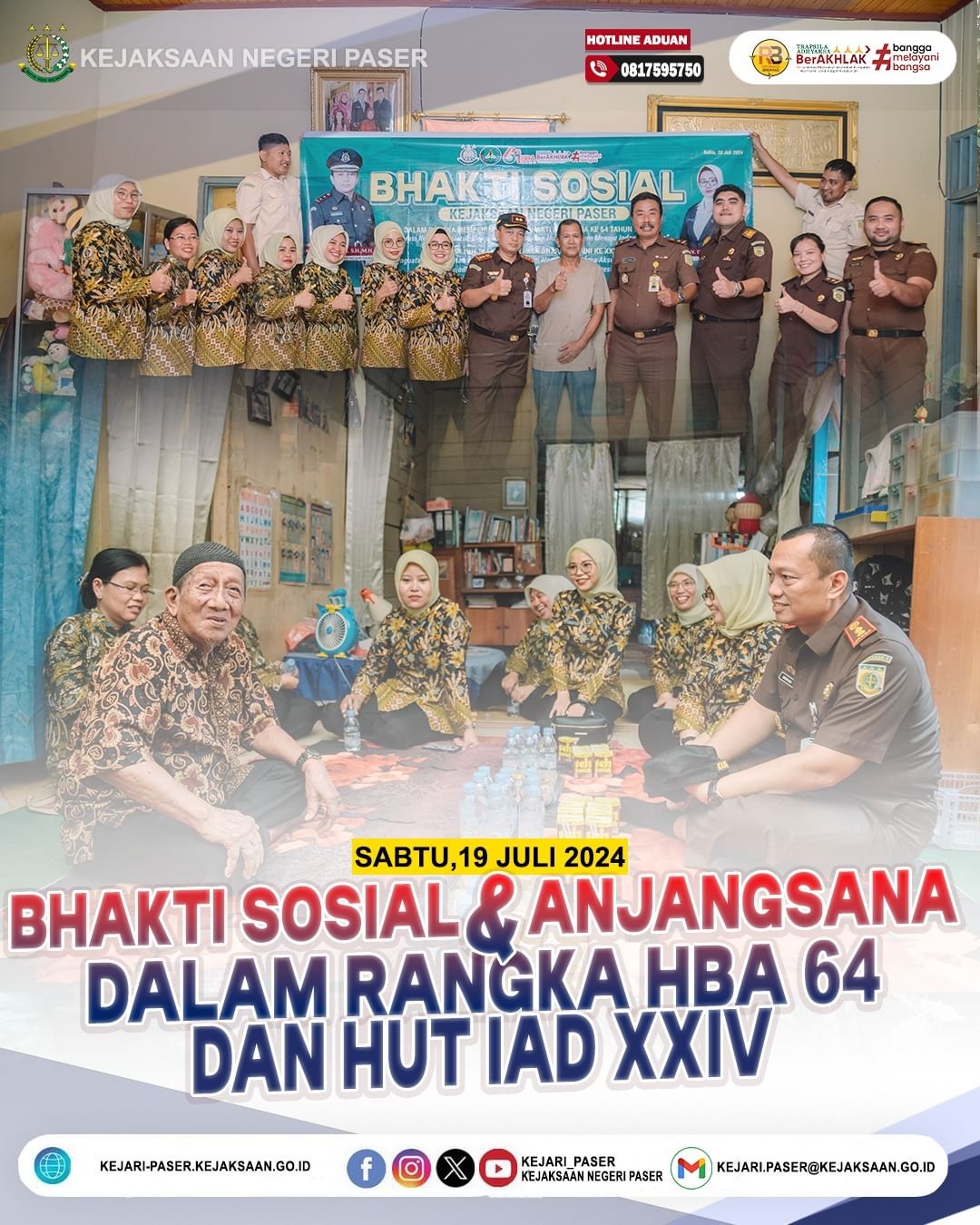 kegiatan Bhakti Sosial dan Anjangsana dalam rangka HBA ke 64 Tahun 2024 dan HUT IAD XXIV