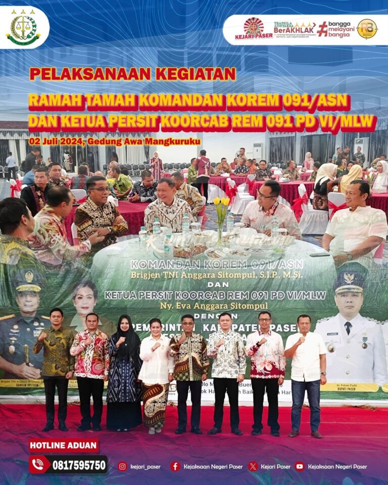 Pelaksaan Kegiatan Ramah Tamah Komandan Korem 091/ASN dan Ketua Persit Koorcab REM 091 PD VI/MLW