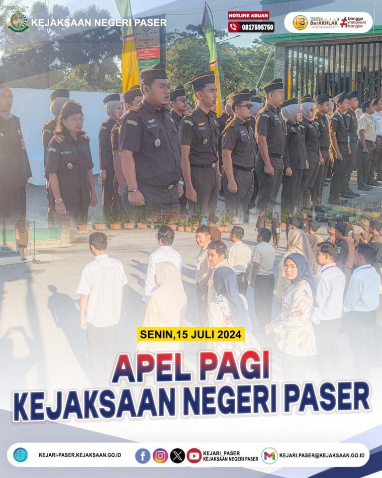 Pelaksaan Kegiatan Apel Pagi Senin 15 Juli 2024