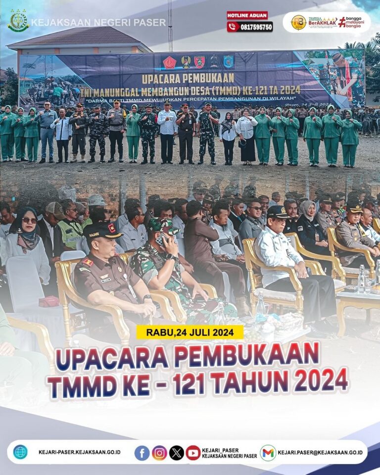 Upacara Pembukaan TNI Manunggal Membangun Desa (TMMD) Ke-121 Tahun 2024