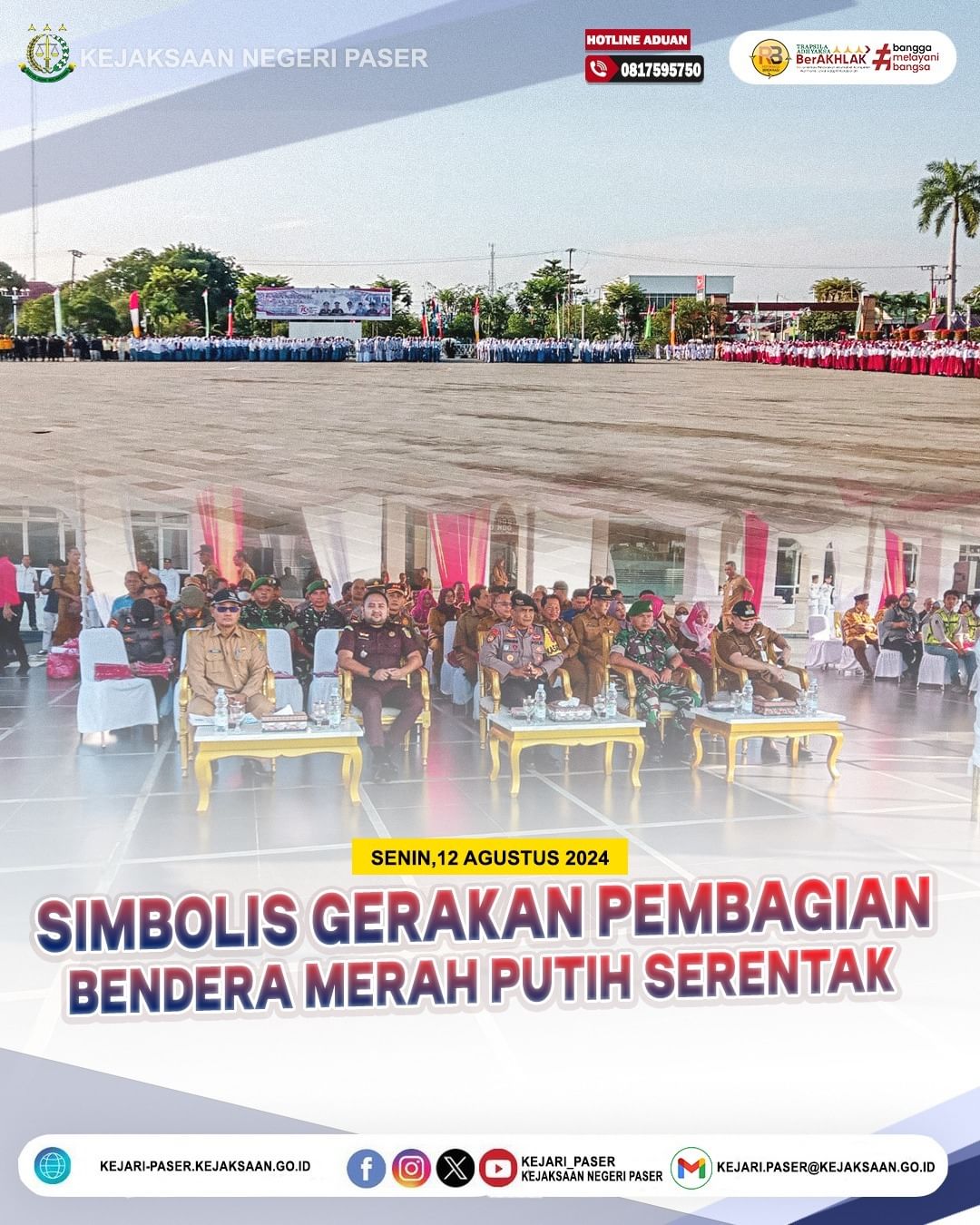 kegiatan Secara Simbolis Gerakan Pembagian Bendera Merah Putih Secara Serentak