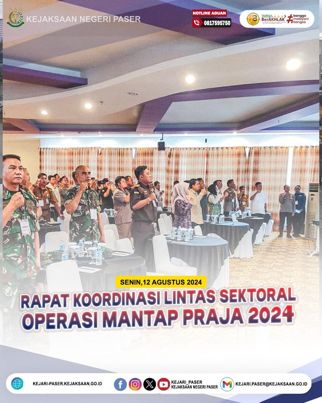 Rapat Koordinasi Lintas Sektoral Pemilihan Gubernur dan Wakil Gubernur, Bupati dan Wakil Bupati, serta Walikota dan Wakil kota Tahun 2024.