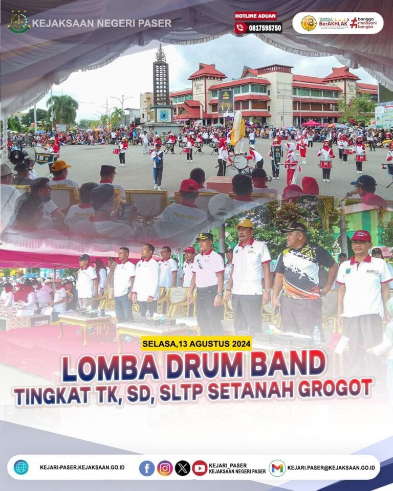 Rangka Menghadiri Lomba Droum Band Tingkat TK, SD, SLTP, Setanah Grogot