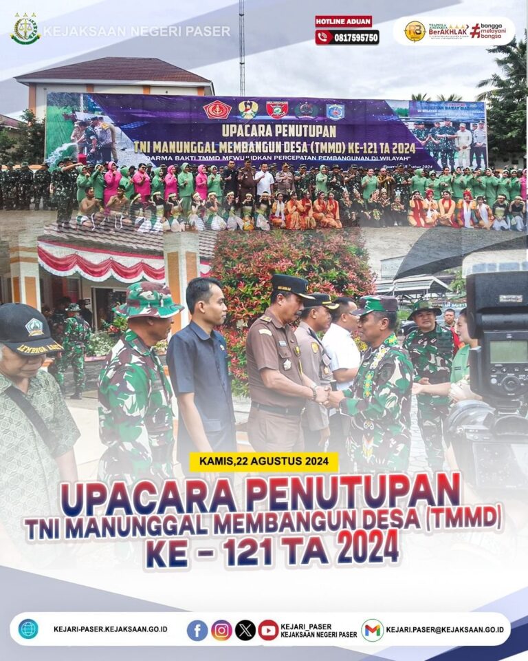 kegiatan UPACARA PENUTUPAN TNI MANUNGGAL MEMBANGUN DESA (TMMD) KE-121 TA 2024, KODIM O904/PSR