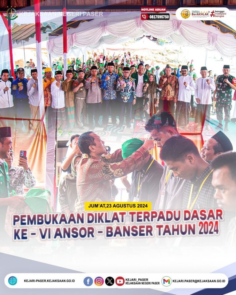 Pembukaan Diklat Terpadu Dasar Ke-VI Ansor - Banser Tahun 2024
