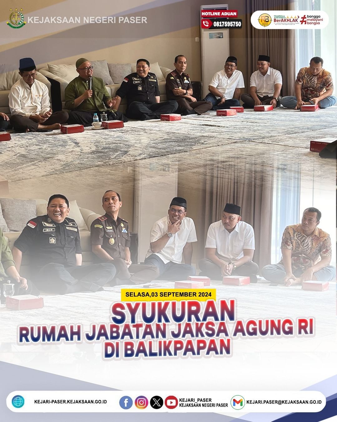 Syukuran rumah Jabatan Jaksa Agung RI di Kota Balikpapan yang diselenggarakan oleh Kejaksaan Tinggi Kalimantan Timur