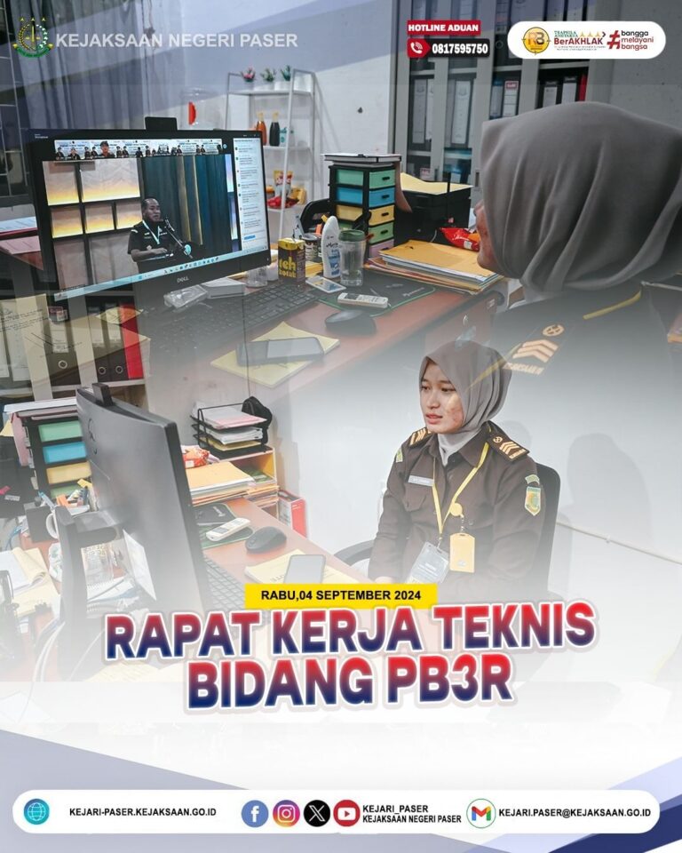 Zoom Meeting dalam rangka Rapat Kerja Teknis (Rakernis) Bidang Pengelola Barang Bukti dan Barang Rampasan Tahun 2024.