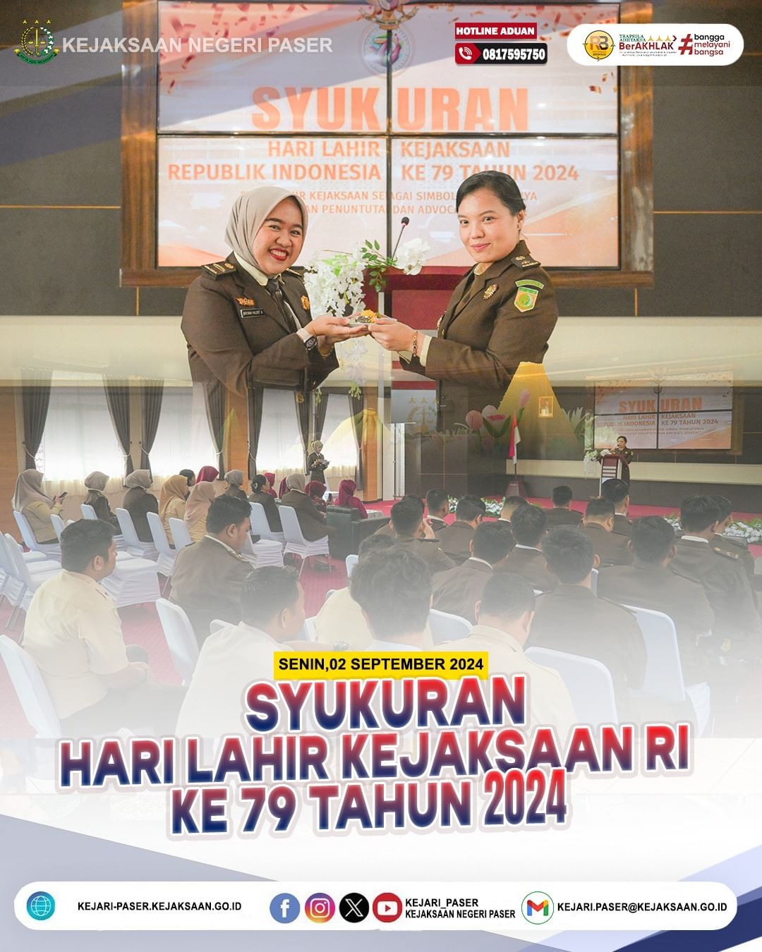 yukuran dalam rangka Hari Lahir Kejaksaan RI Ke 79 Tahun 2024.  Kegiatan diikuti seluruh Pegawai, PPnPN, CPNS dan Honorer Kejaksaan Negeri Paser.