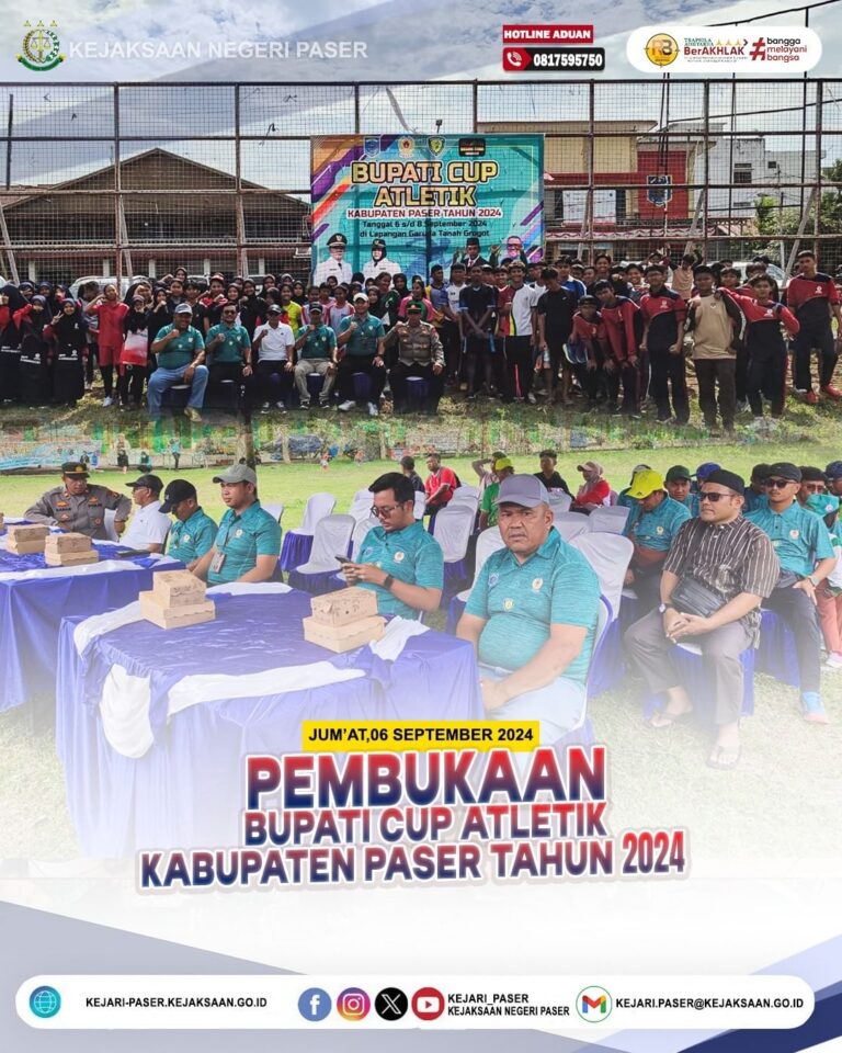 Kegiatan Pembukaan Bupati Cup Atletik Kabupaten Paser tahun 2024