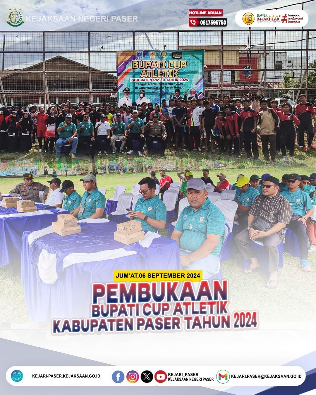 Kegiatan Pembukaan Bupati Cup Atletik Kabupaten Paser tahun 2024