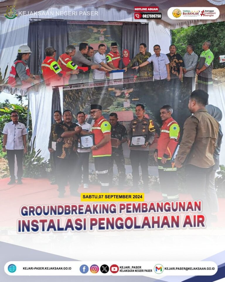 kegiatan GroundBreaking Pembangunan Instalasi Pengolahan Air(IPA) yang dilaksanakan di Kideco Jaya Agung Batu Kajang