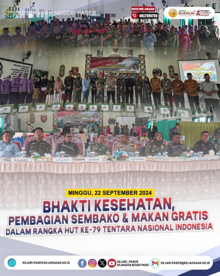 Undangan dengan agenda “Bakti sosial dan bakti kesehatan dalam rangka HUT TNI ke-79 tahun 2024”.