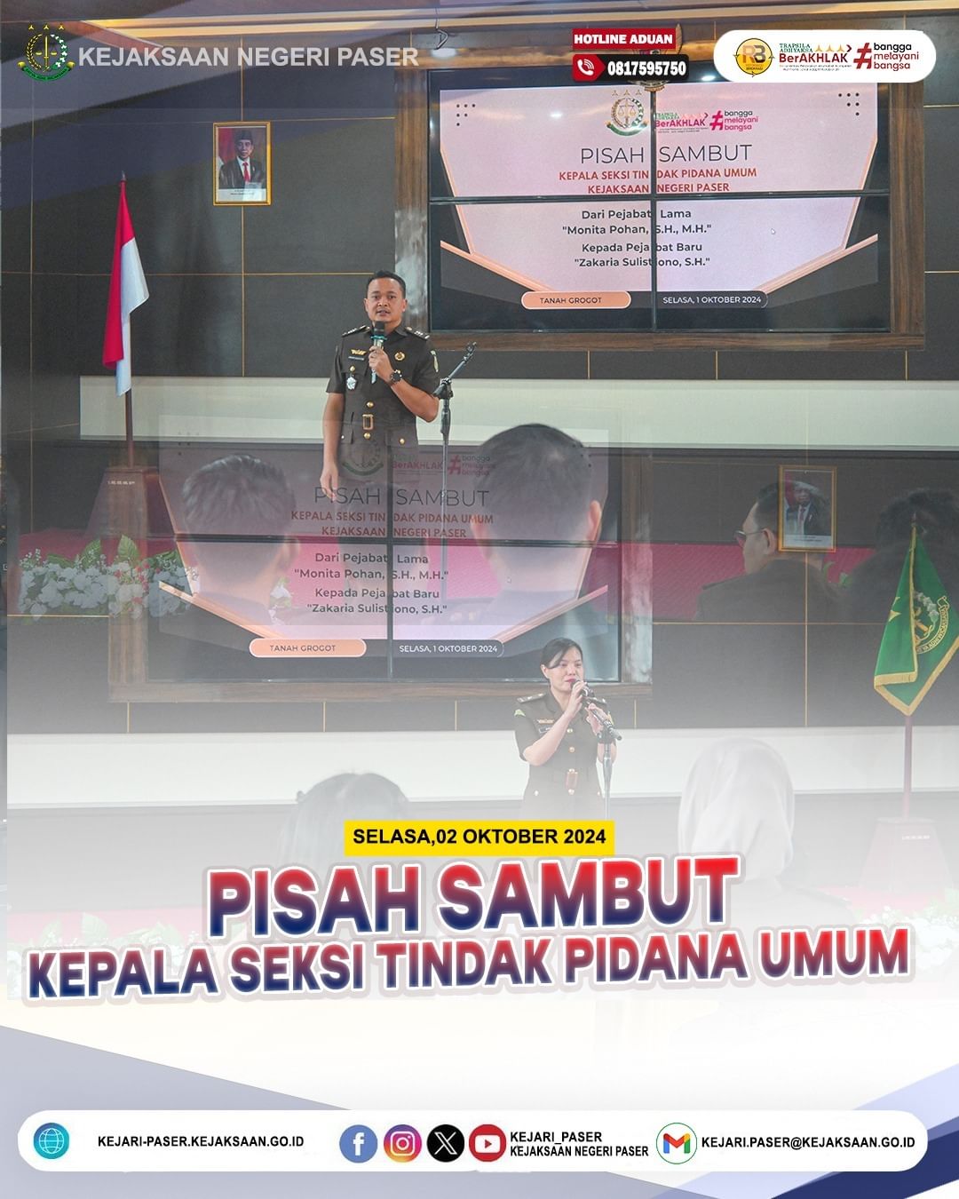 Kegiatan Pisah Sambut Kepala Seksi Tindak Pidana Umum