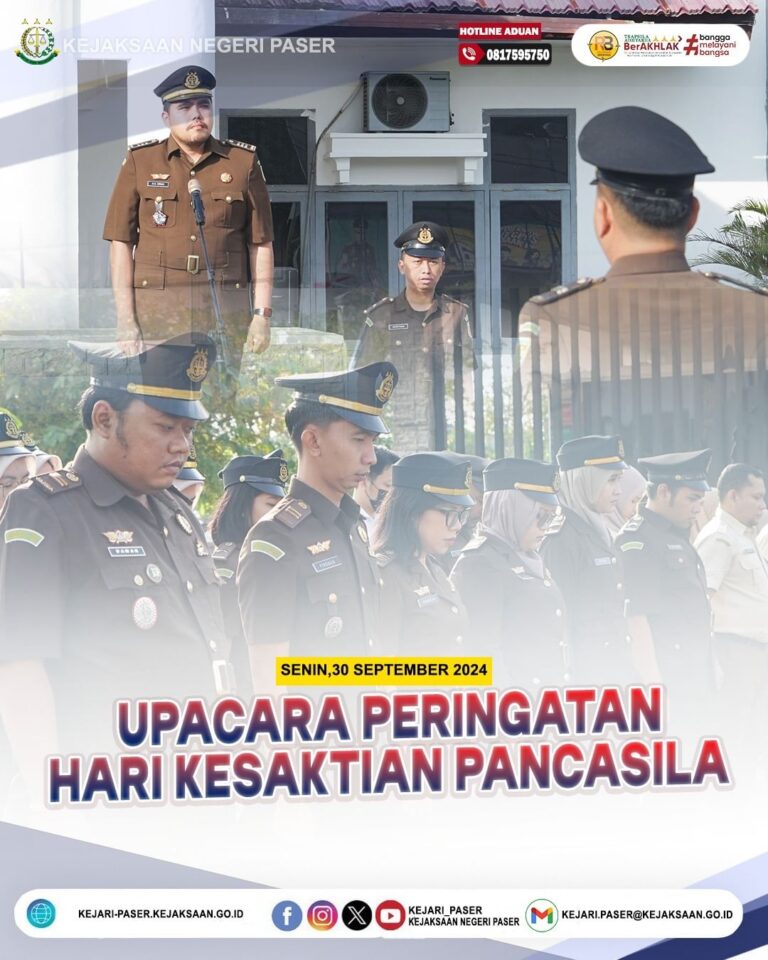 Upacara Peringatan Hari Kesaktian Pancasila dengan tema “Bersama Pancasila Kita Wujudkan Indonesia Emas”