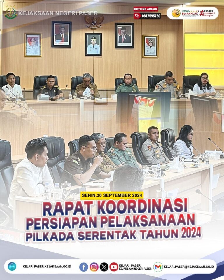 Rapat Koordinasi Persiapan Pelaksanaan Pilkada Serentak Tahun 2024.