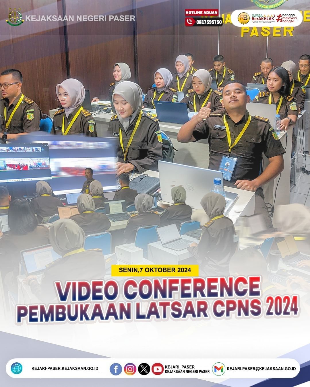 Pelatihan Dasar CPNS 2024 serentak yang diikuti oleh seluruh peserta CPNS Kejaksaan RI
