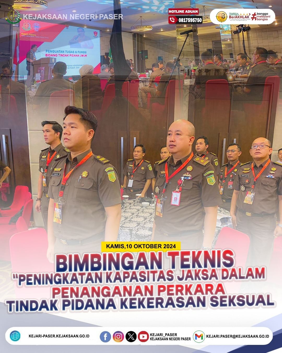 menghadiri Bimbingan Teknis dengan tema “Peningkatan Kapasitas Jaksa Dalam Penanganan Perkara Tindak Pidana Kekerasan Seksual”