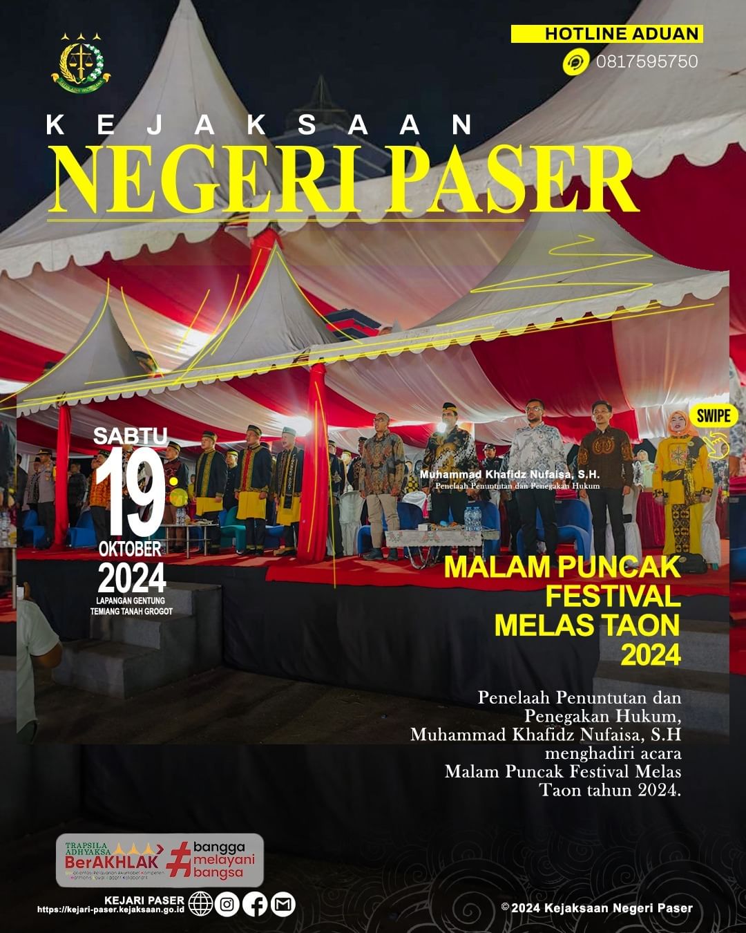 acara Malam Puncak Festival Melas Taon tahun 2024.