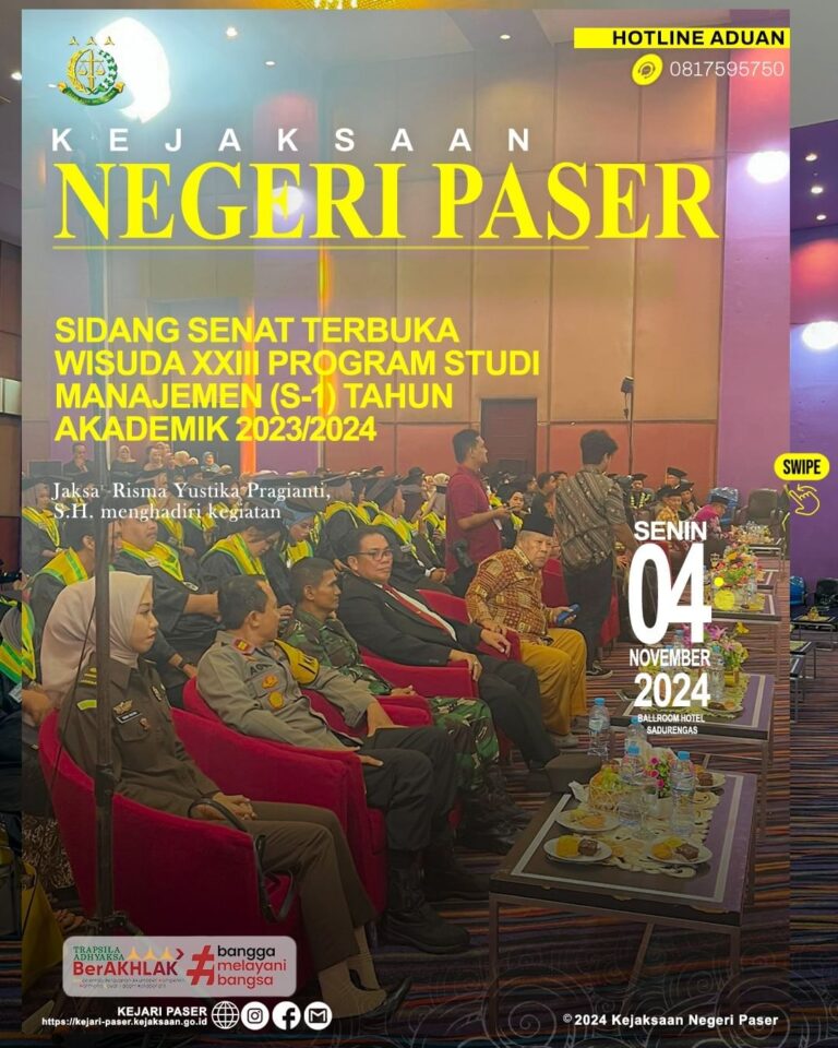 kegiatan Sidang Senat Terbuka Wisuda XXIII Program Studi Manajemen (S-1) Tahun akademik 2023/2024