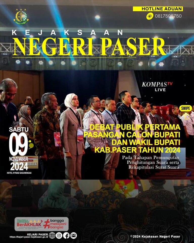 Kegiatan Debat Publik Pertama Pasangan Calon Bupati dan Wakil Bupati Kabupaten Paser Tahun 2024