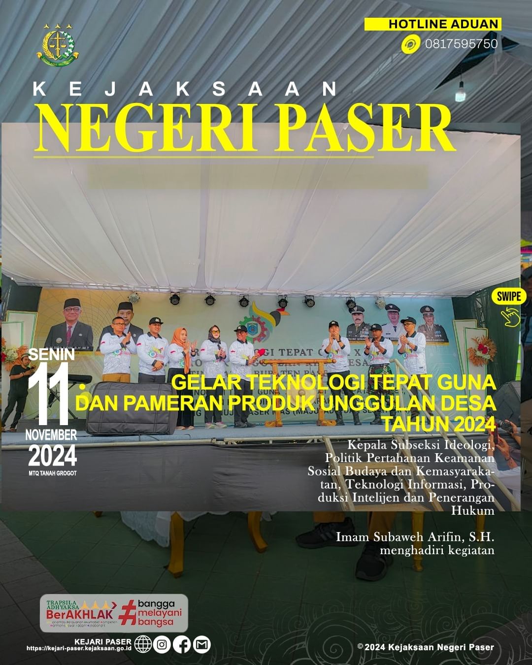 Kegiatan Pembukaan Gelar Teknologi Tepat Guna dan Pameran Produk Unggulan Desa tahun 2024