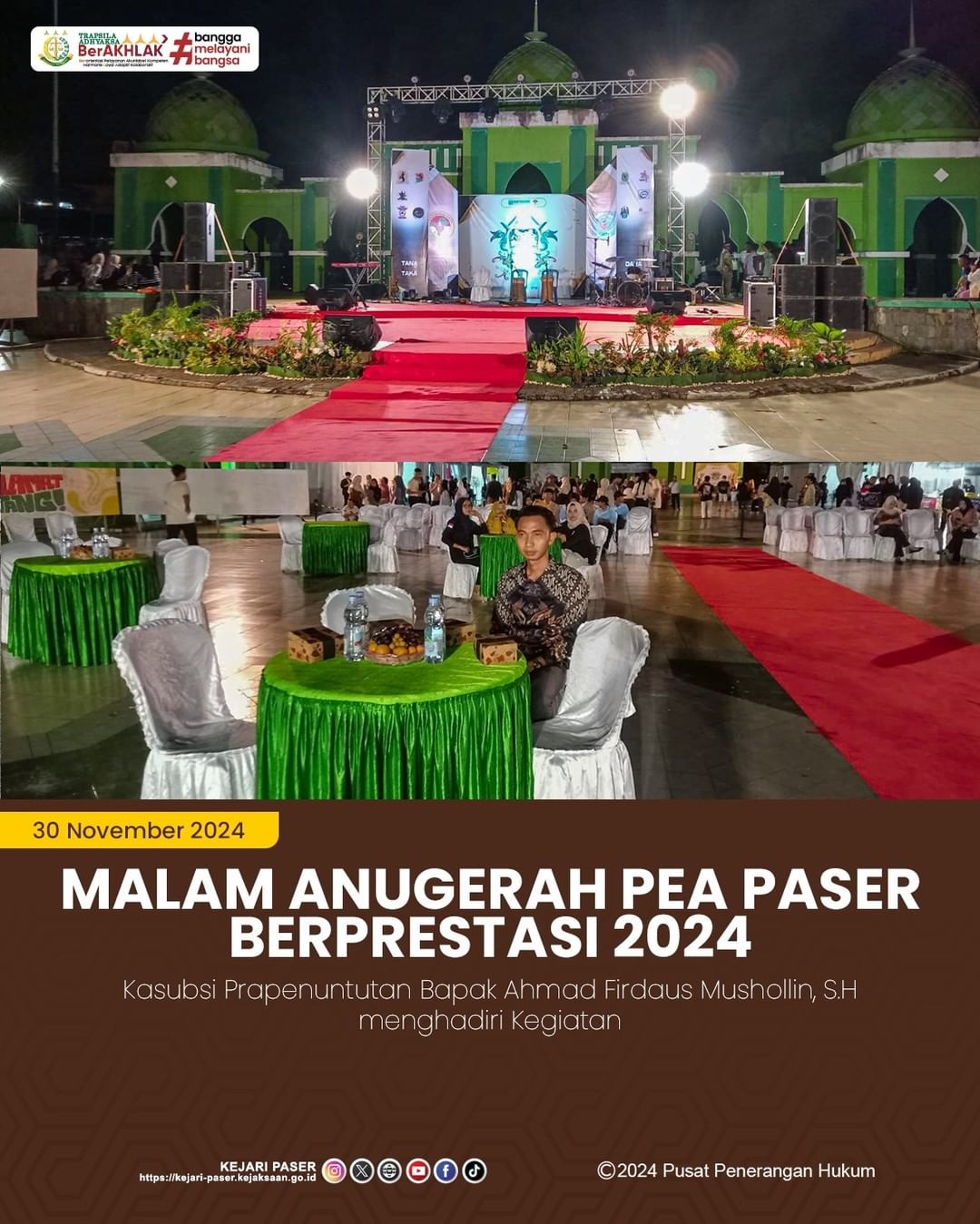 Kegiatan Malam Anugerah Pea Paser Berprestasi 2024.
