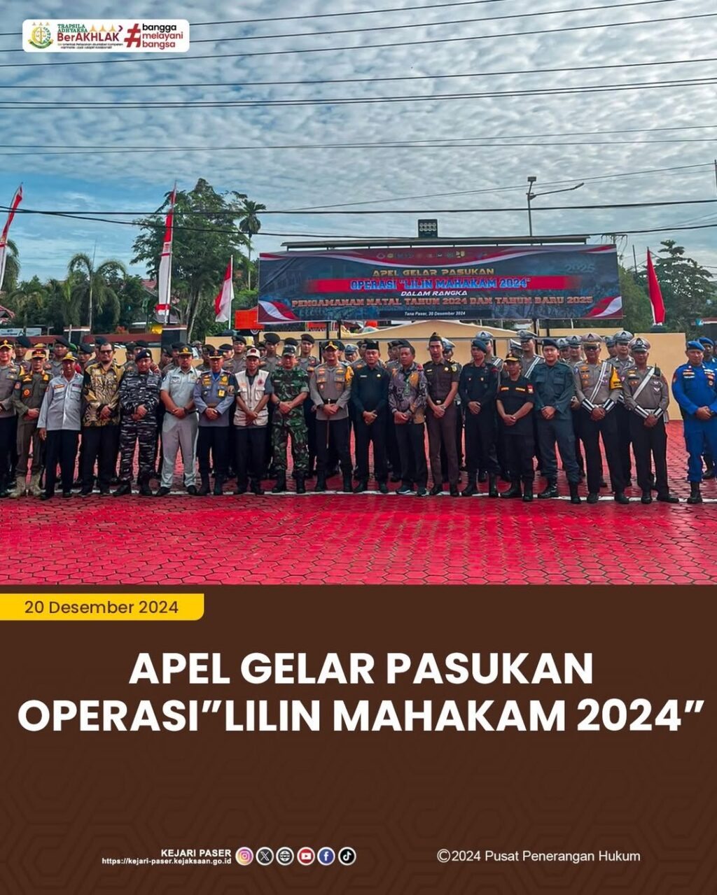 Apel Gelar pasukan dalam rangka pengamanan Natal 2024 dan Tahun Baru 2025