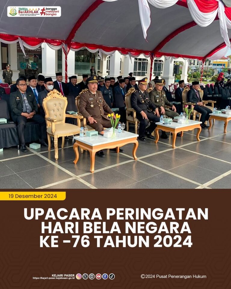 kegiatan Upacara dalam rangka peringatan Hari Bela Negara ke- 76 tahun 2024