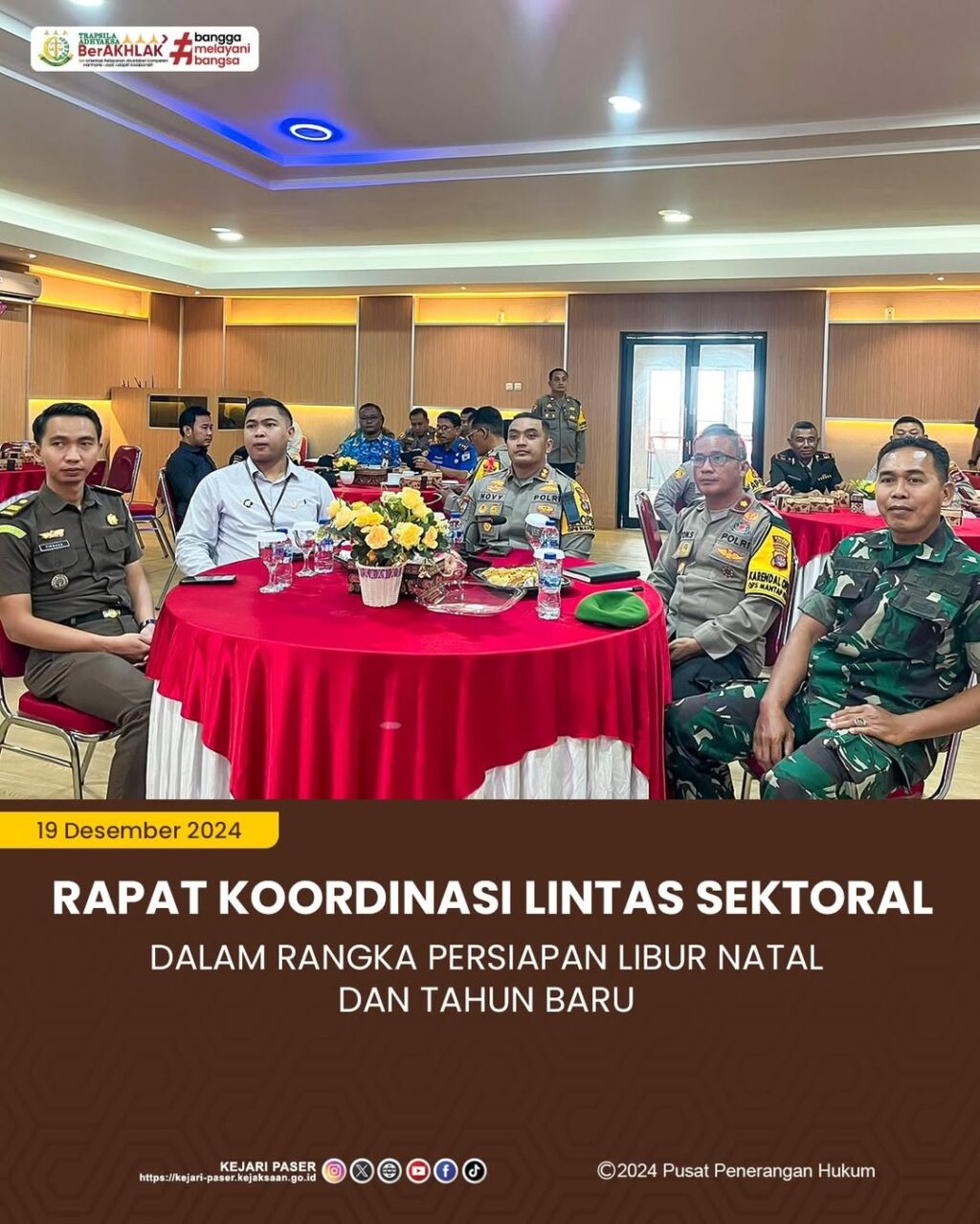 rapat koordinasi lintas sektoral dalam rangka persiapan libur natal dan tahun baru
