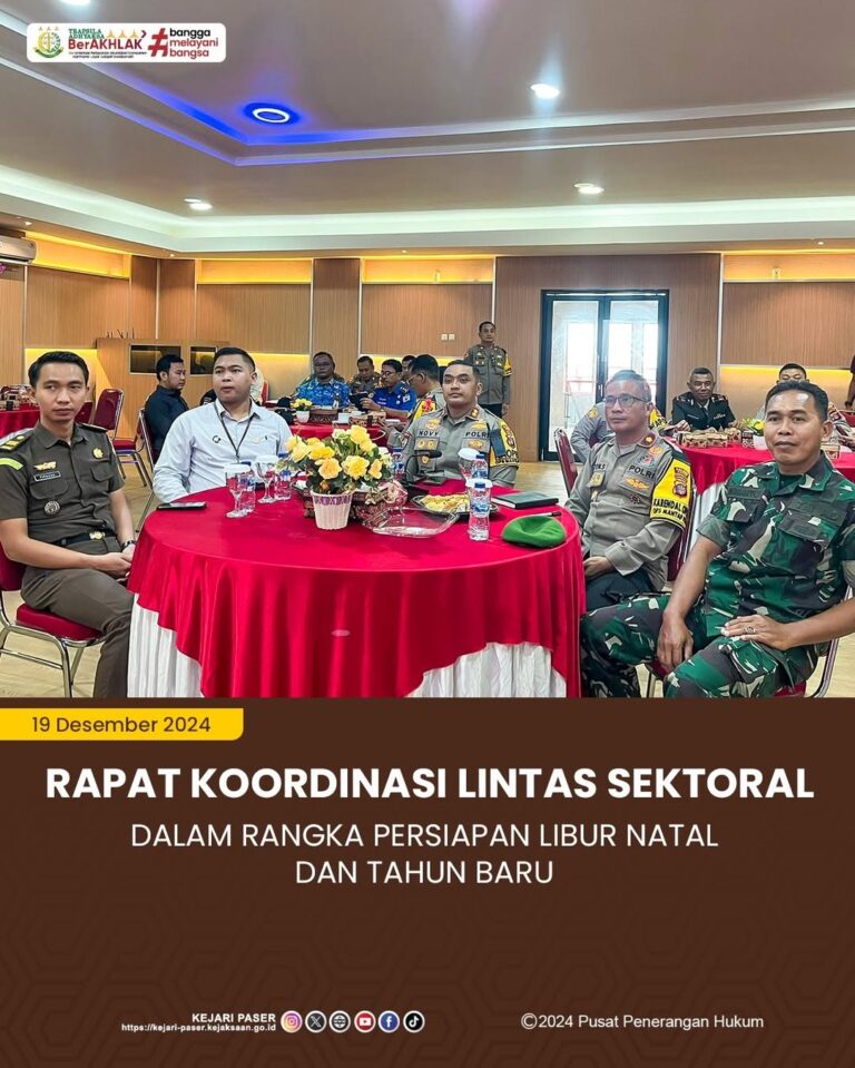 rapat koordinasi lintas sektoral dalam rangka persiapan libur natal dan tahun baru