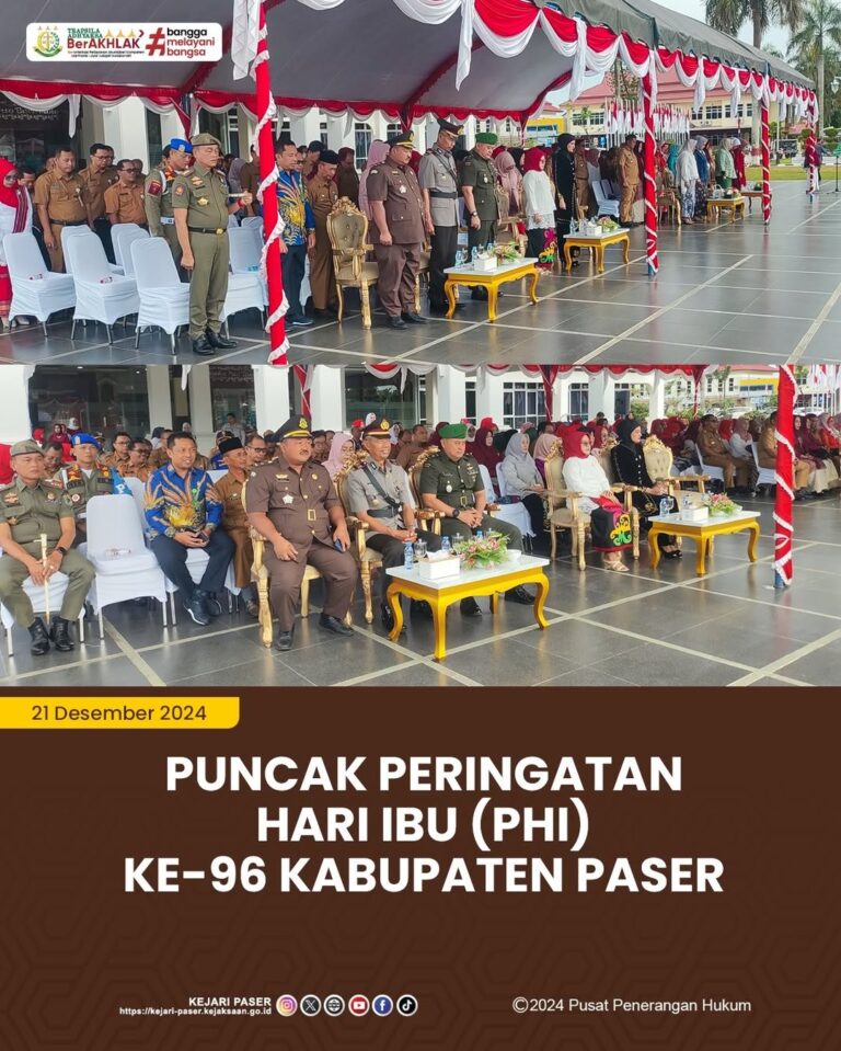 kegiatan "Puncak Peringatan Hari Ibu (PHI) Ke-96 Kabupaten Paser"