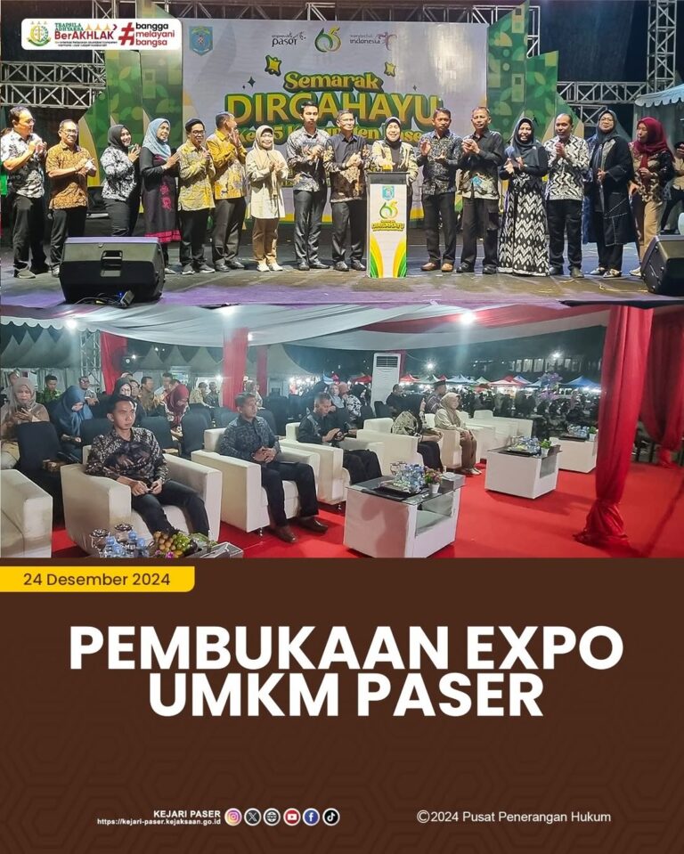 acara Pembukaan Expo UMKM dalam rangka memeriahkan HUT Kab.Paser yang ke-65.