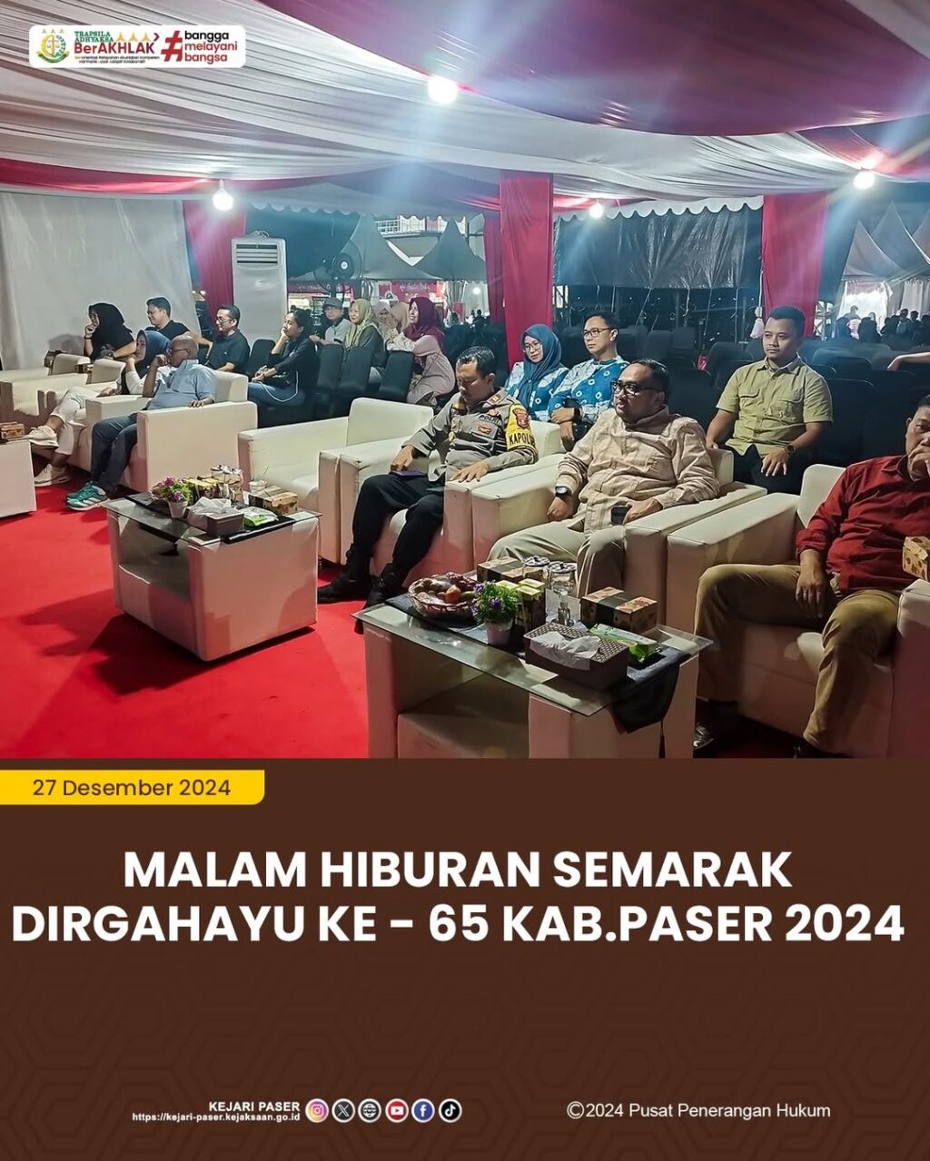 Kegiatan Malam Hiburan Semarak Dirgahayu Ke 65 Kabupaten Paser 2024.
