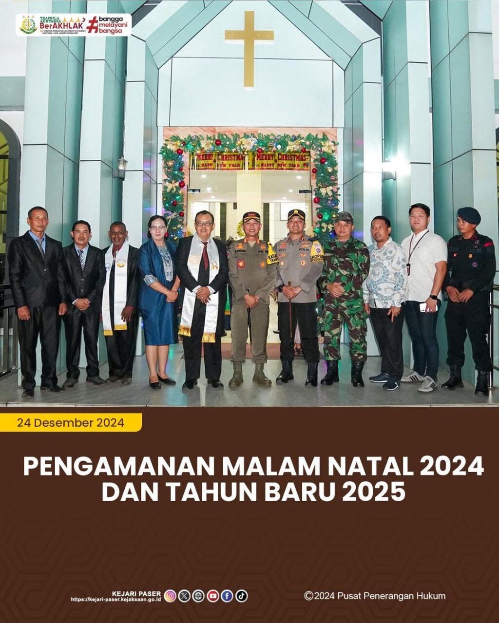 acara PAM Pengamanan Malam Natal 2024 dan Tahun baru 2025.