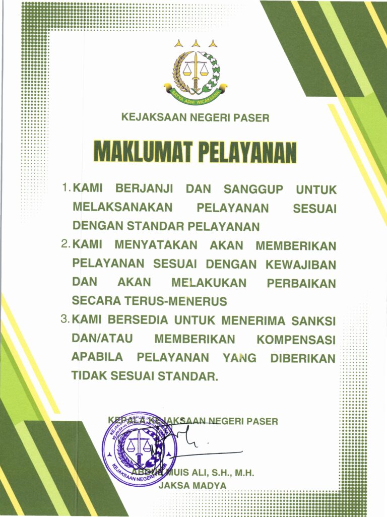 Maklumat Pelayanan