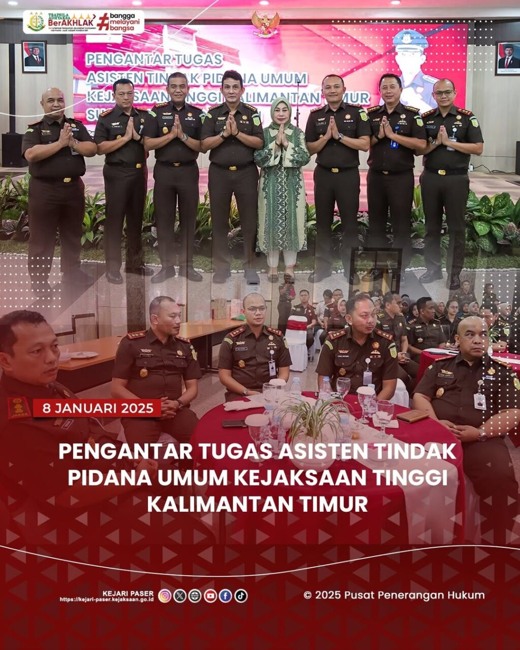 menghadiri pengantar tugas Asisten Tindak Pidana Umum Kejaksaan Tinggi Kalimantan Timur
