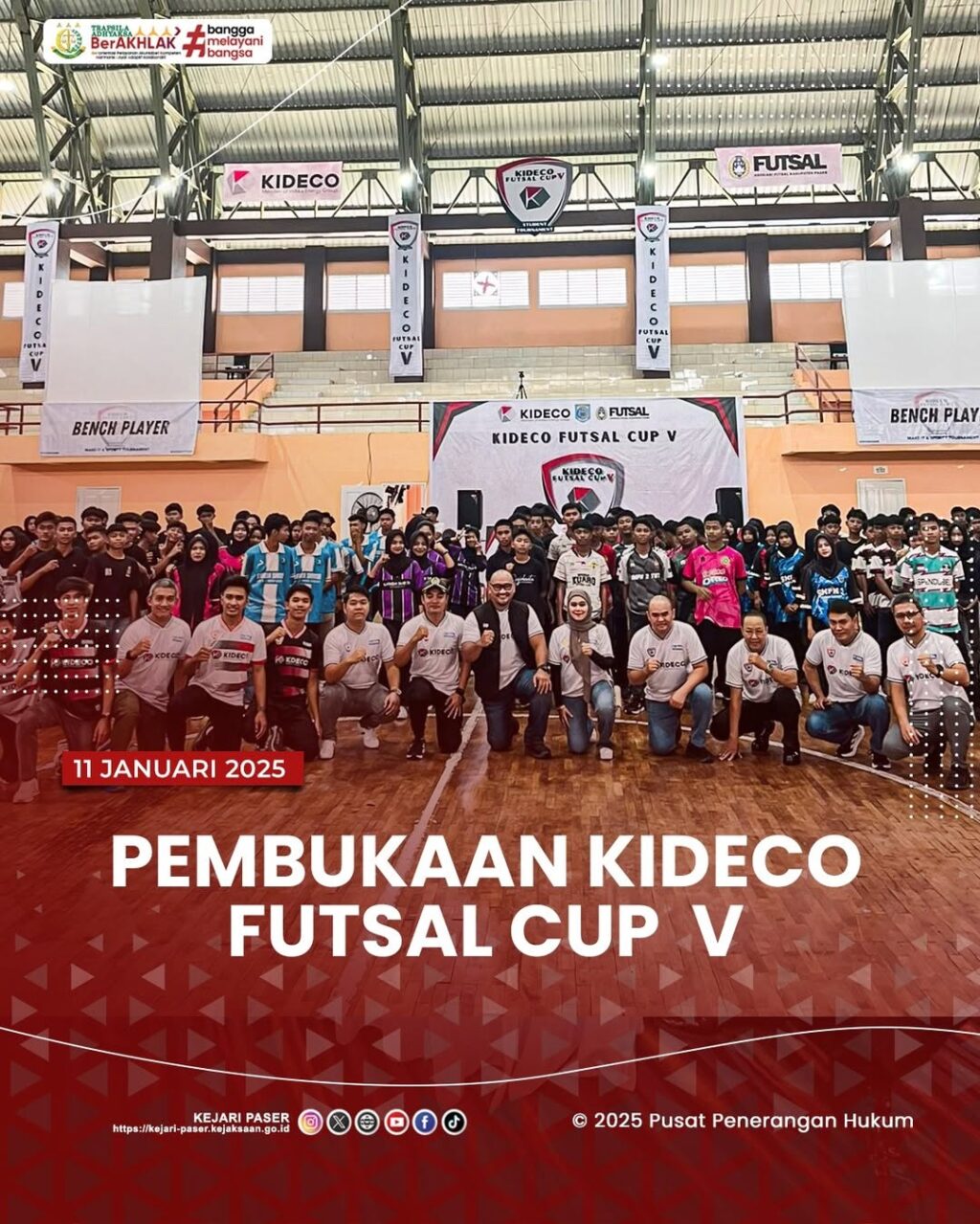 kegiatan menghadiri Acara Pembukaan Kideco Futsal Cup V.