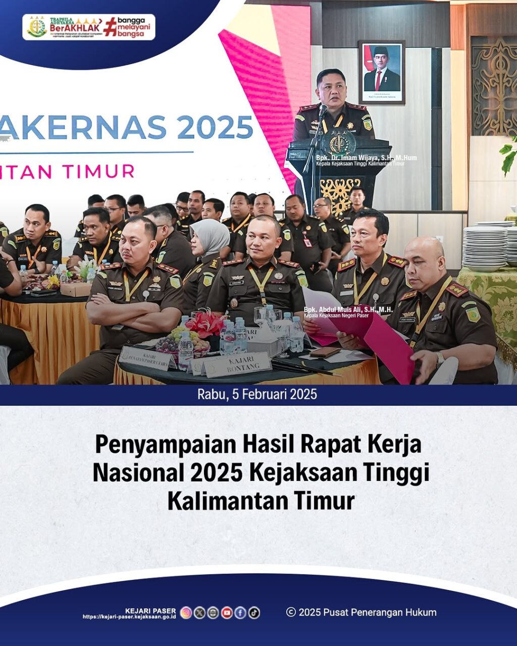 Rapat Kerja Nasional 2025 Kejaksaan Tinggi Kalimantan Timur.