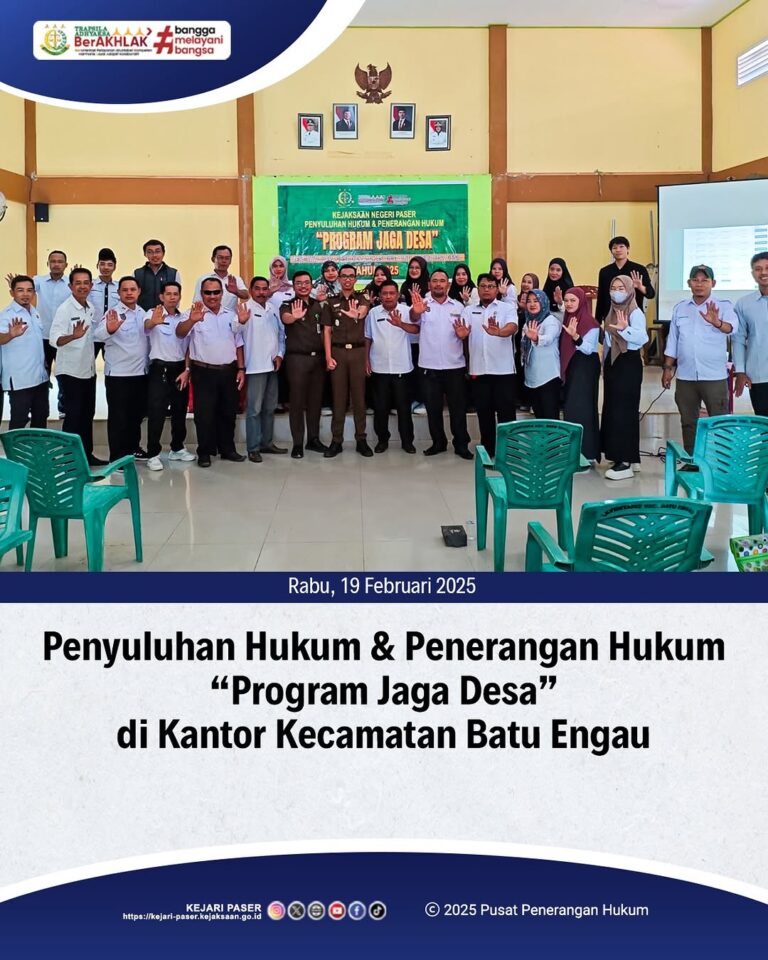 kegiatan Penyuluhan Hukum & Penerangan Hukum "Program Jaga Desa" di kantor Kecamatan Batu Engau