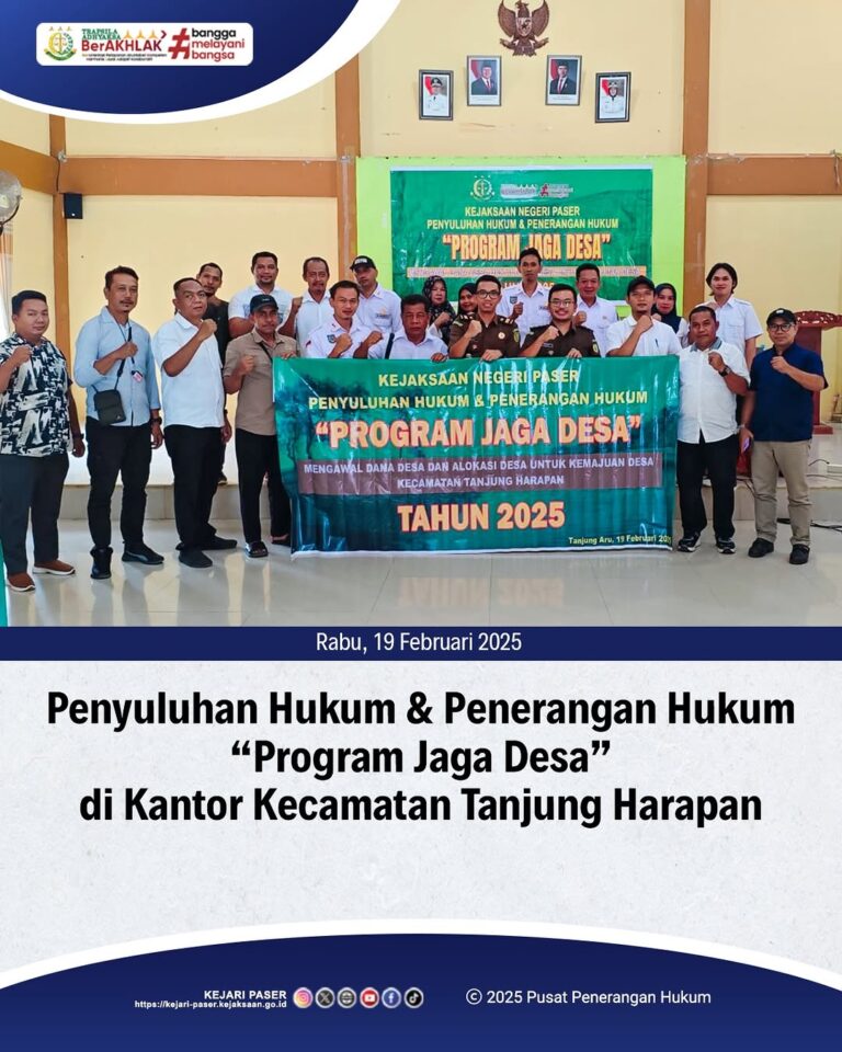 kegiatan Penyuluhan Hukum & Penerangan Hukum "Program Jaga Desa" di kantor Kecamatan Tanjung Harapan