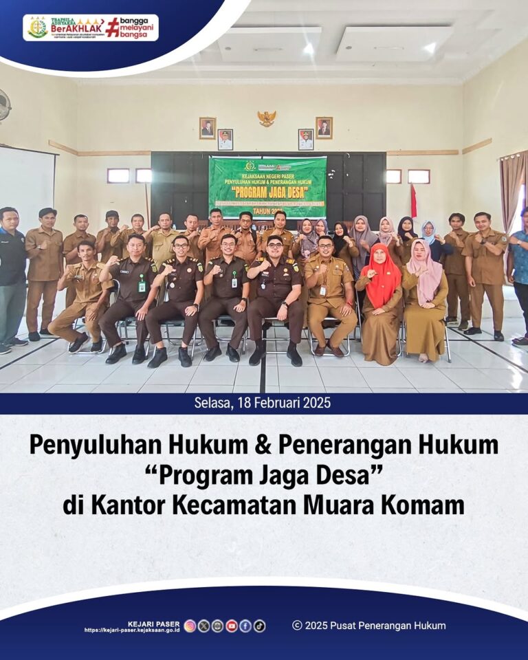 kegiatan Penyuluhan Hukum & Penerangan Hukum "Program Jaga Desa" di kantor Kecamatan Muara Komam