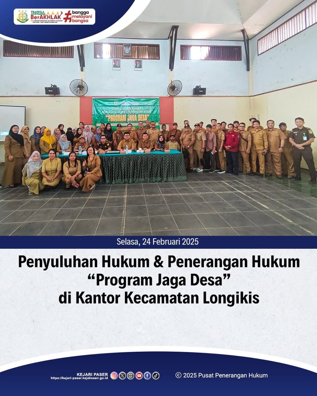 kegiatan Penyuluhan Hukum & Penerangan Hukum "Program Jaga Desa" di kantor Kecamatan Longikis