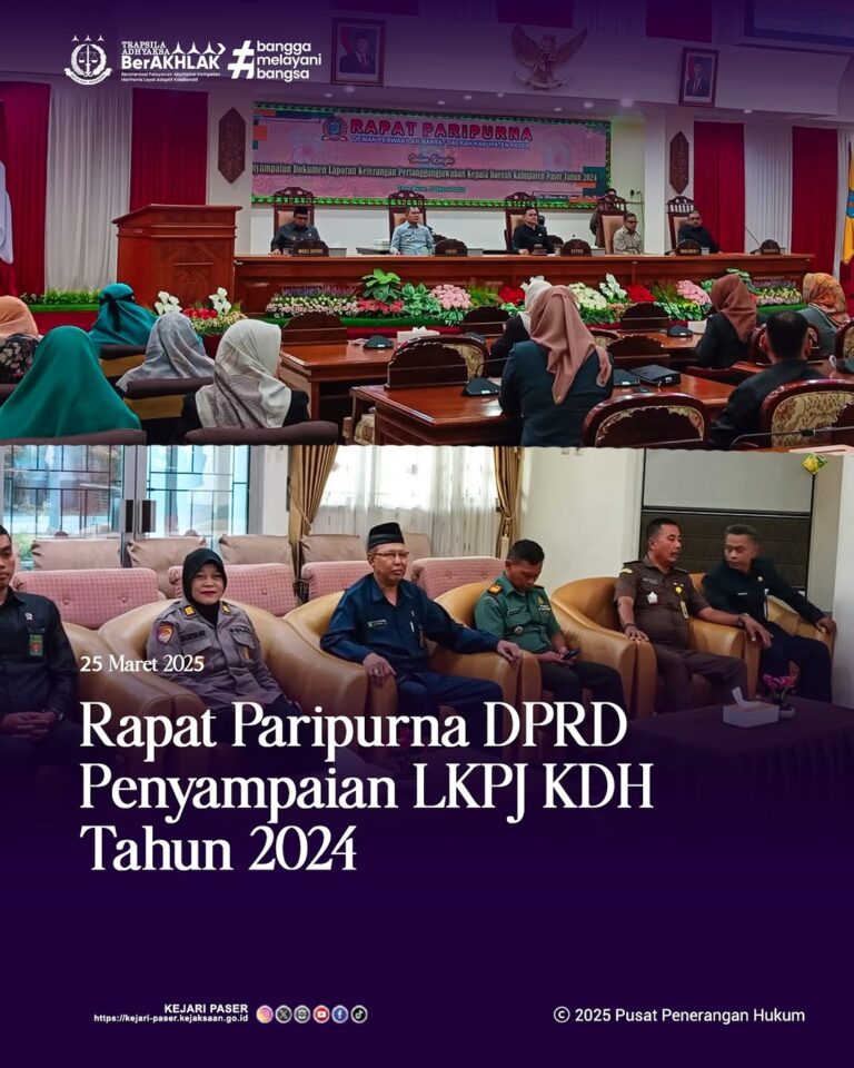 kegiatan undangan rapat paripurna penyampaian LKPJ KDH tahun 2024.