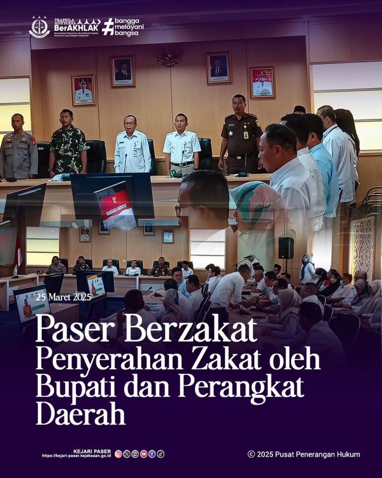 acara PASER BERZAKAT dan mendukung pengumpulan dan penyaluran zakat melalui badan Amil zakat Nasional (BAZNAZ) kabupaten paser.