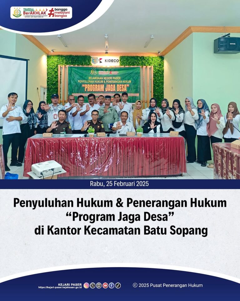 kegiatan Penyuluhan Hukum & Penerangan Hukum "Program Jaga Desa" di kantor Kecamatan Longkali