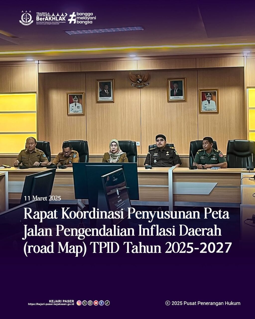menghadiri Rapat Koordinasi Penyusunan Peta Jalan Pengendalian Inflasi Daerah (Road Map) TPID Tahun 2025-2027.